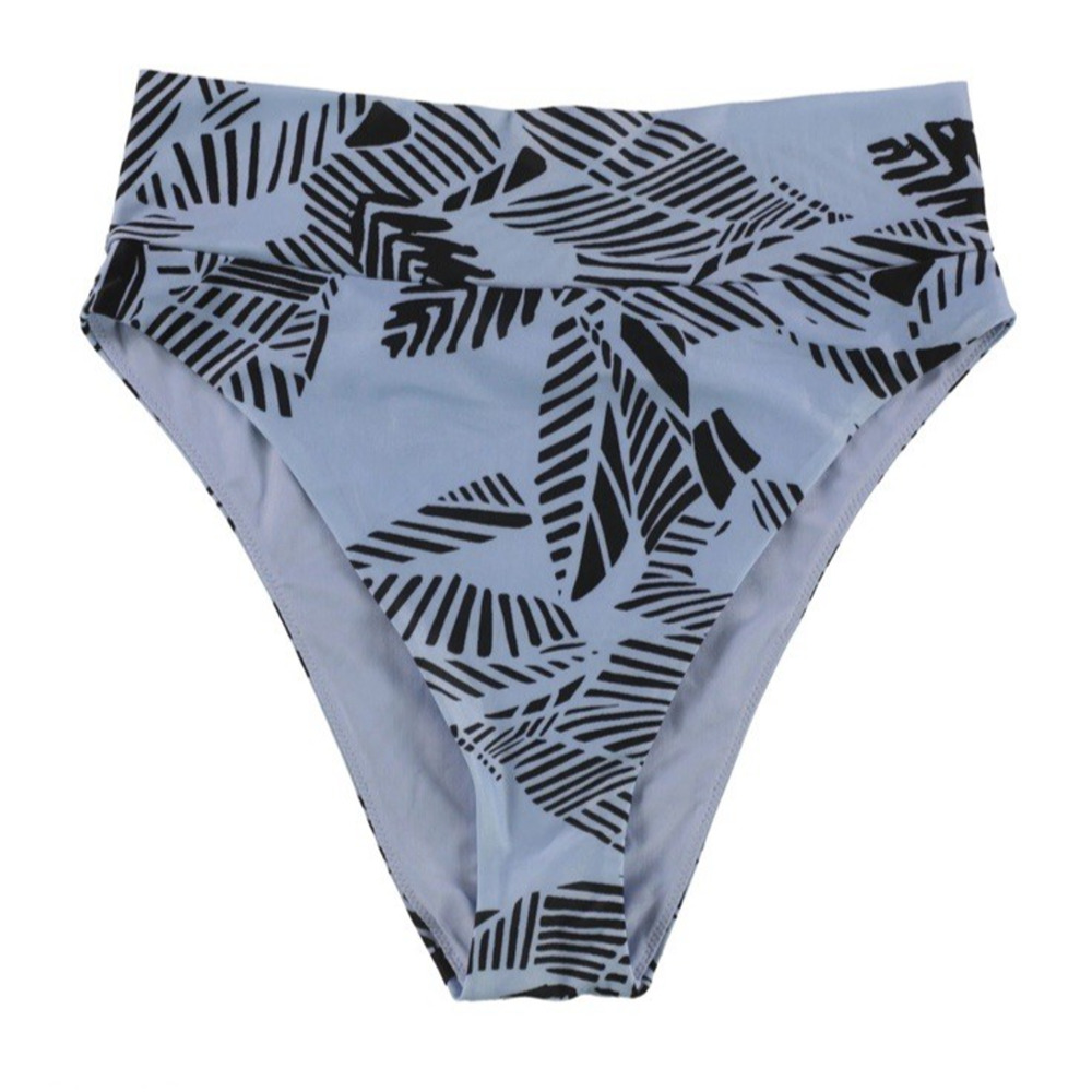 NWT Aerie L High Cut Waist Cheeky Bikini Bottom Palm Print Preppy Floral $29.95